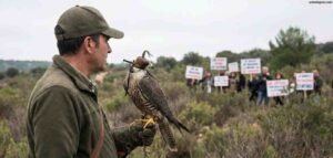 What is the controversy with falconry?