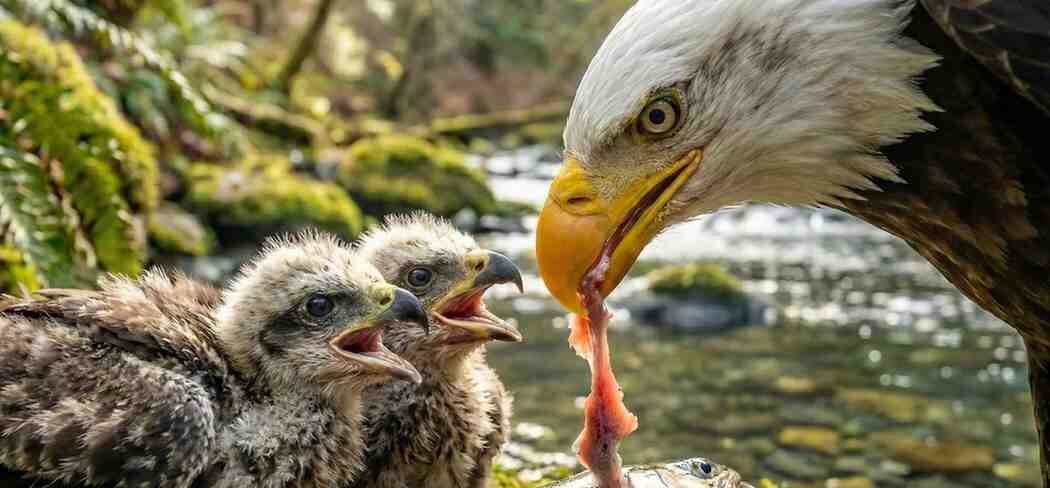 Eagle chicks' diet