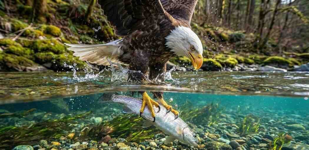eagle fishing