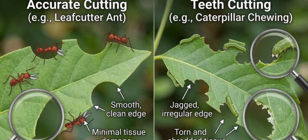 accurate vs teeth cutting leaf