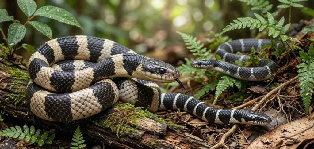 Venomous Black and White Snakes