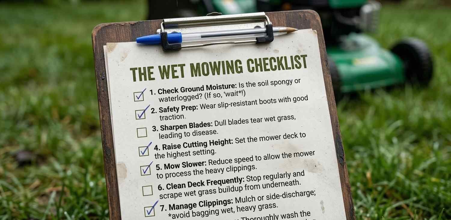 Checklist of Mowing grass Machine